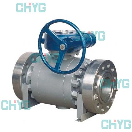 Stationary titanium ball valve